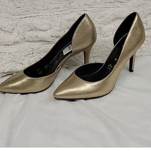 Brash Shimmering Gold Heels